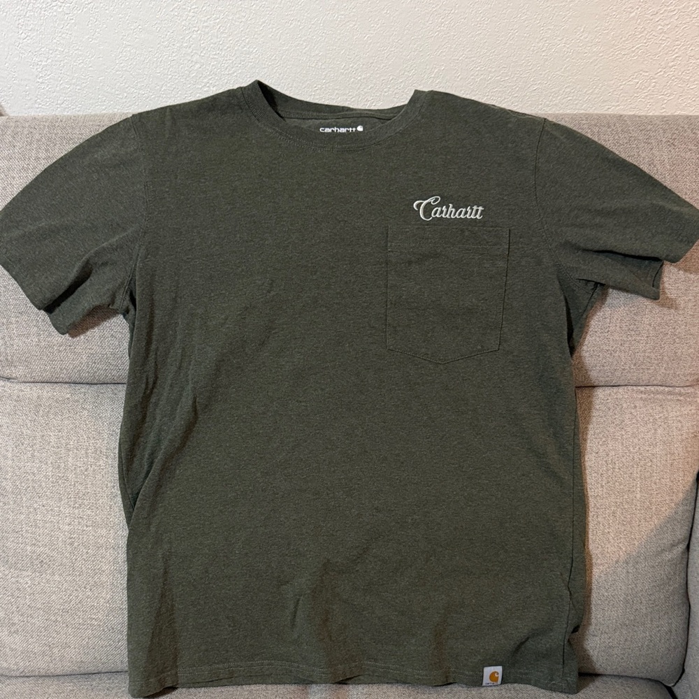 Carhartt Women’s Olive Pocket T-Shirt - size large